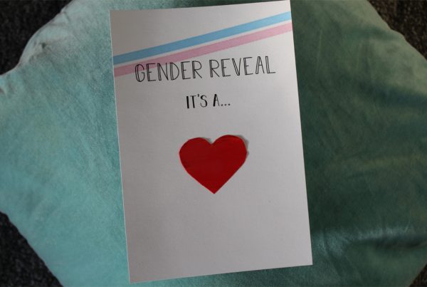 kraskaart maken diy gender reveal