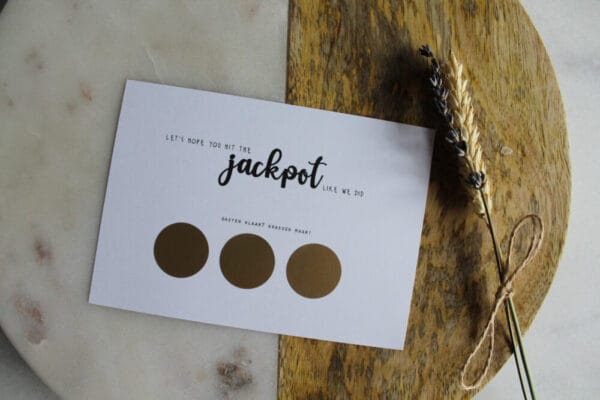 trouwbedankje bruiloft trouwen cadeau huwelijksbedankje kraslot