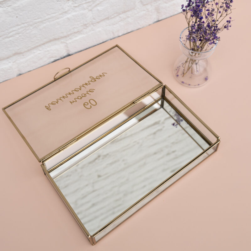 F1 glazen box gepersonaliseerd memorybox goud ideefabriek 60 jaar cadeau