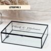 Ideefabriek memory box L zwart glazen box bedrukt gepersonaliseerd trouwen gastenboek enveloppenbox huwelijk