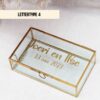 Ideefabriek memorybox goud m gepersonaliseerd glazen box bruiloft bruidspaar cadeau