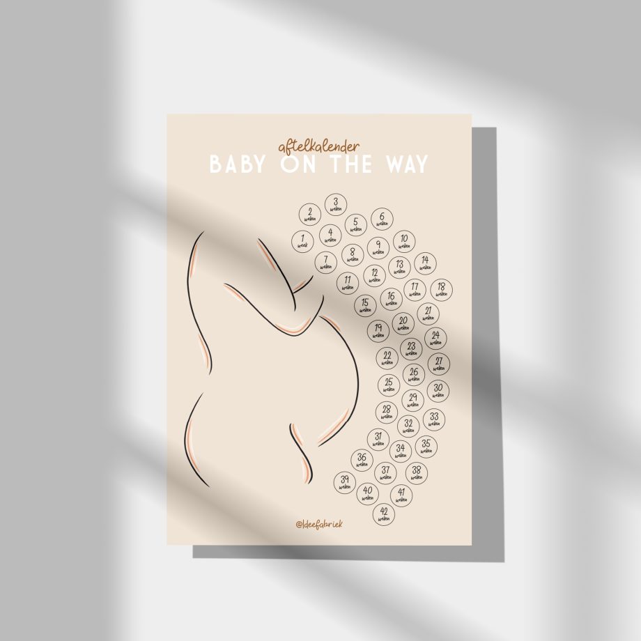 Aftelkalender zwangerschap Ideefabriek zwanger aftellen weken zwangerschapscadeau