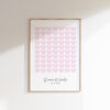 Gastenboek Invulposter Ideefabriek A3 Bruiloft Pink