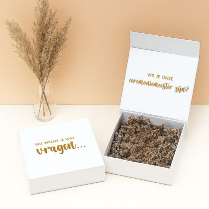 CB-13 Ideefabriek cadeaubox ceremoniemeester vragen wil je onze ceremoniemeester zijn bruiloft giftbox