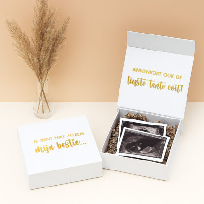 CB-15 Ideefabriek cadeaubox S cadeau echo zwangerschapsaankondiging bff beste vriendin tante zwanger cadeau