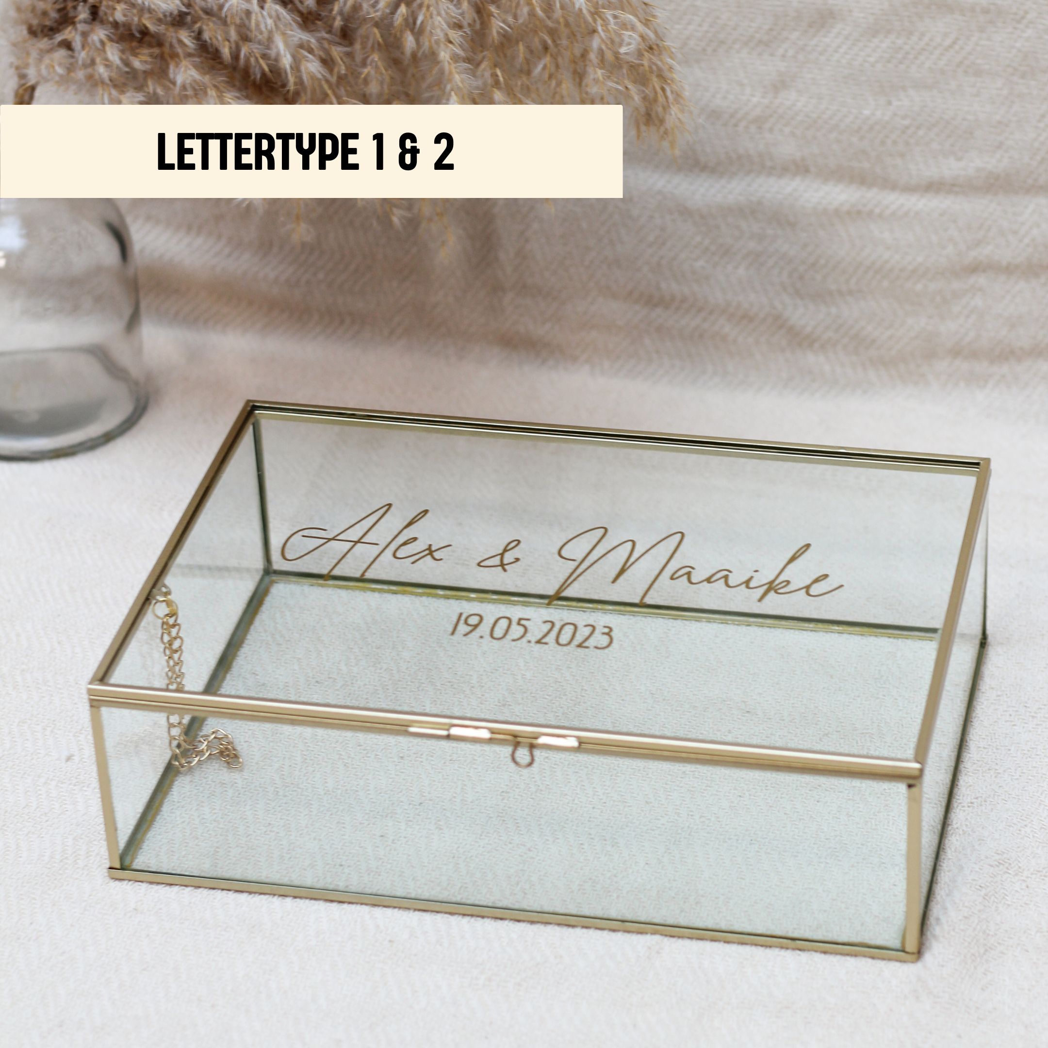 Gepersonaliseerde glazen box L - Gastenboek - Afbeelding 4