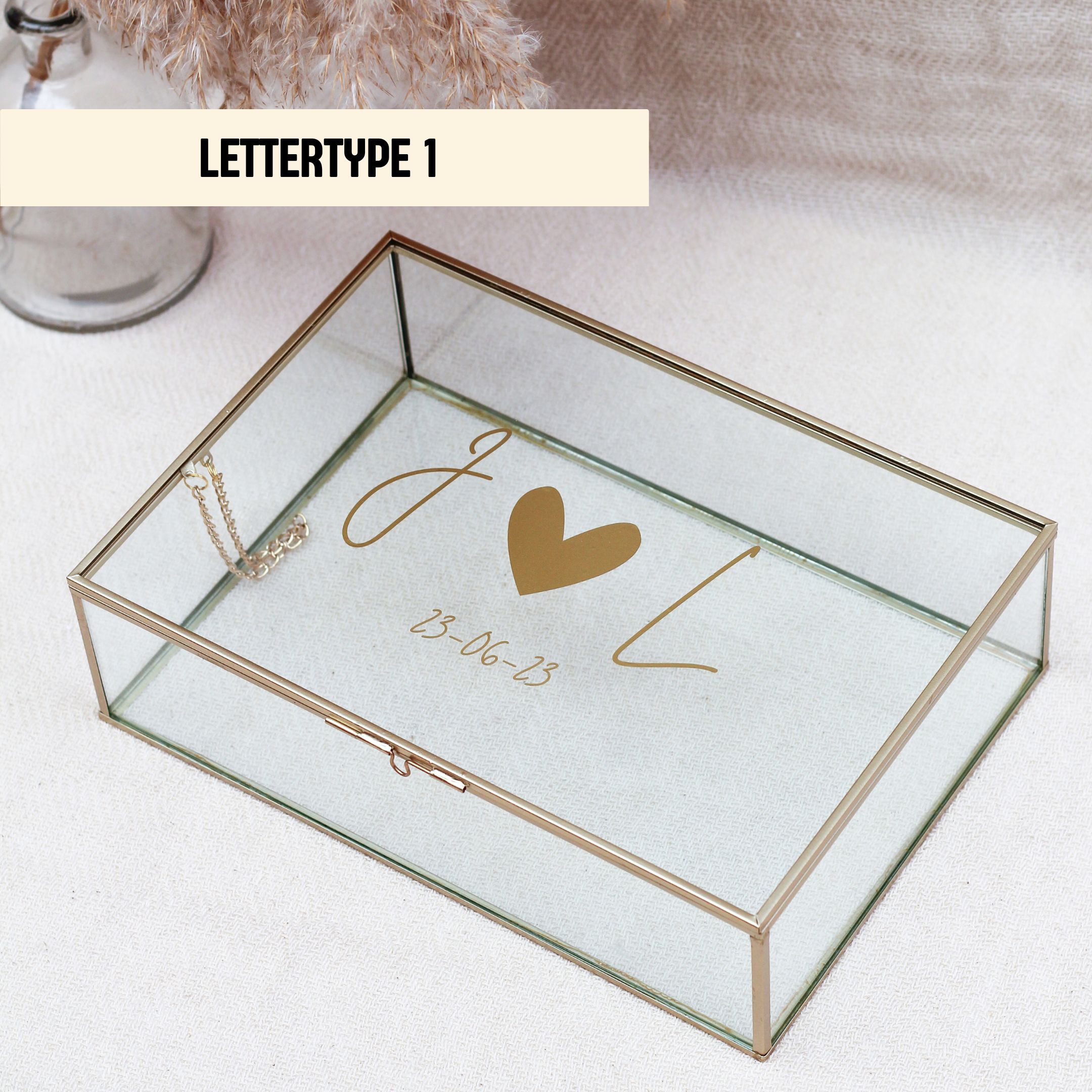 Gepersonaliseerde glazen box L - Gastenboek - Afbeelding 6