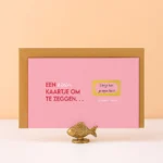 KR-10 Ideefabriek kraskaart roze klein kaartje zwangerschapsaankondiging cadeaubon vragen origineel tegoedbon cadeau zwanger