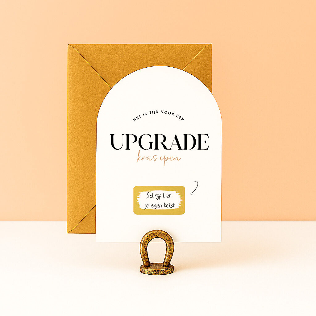 KR-23 Ideefabriek kraskaart tijd voor een upgrade zwangerschapsaankondiging familie tante oom opa en oma zus broer