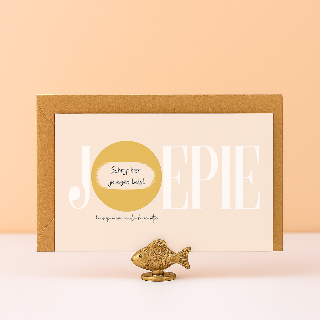 KR-3 Ideefabriek kraskaart joepie cadeaubon originele tegoedbon verjaardag