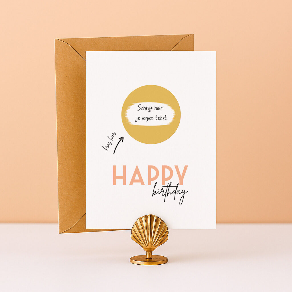 KR-4 Ideefabriek kraskaart happy birthday verjaardag tegoedbon cadeaubon geven origineel