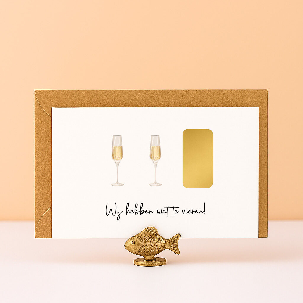 KR-5 Ideefabriek kraskaart Wij hebben wat te vieren zwanger zwangerschapsaankondiging 2