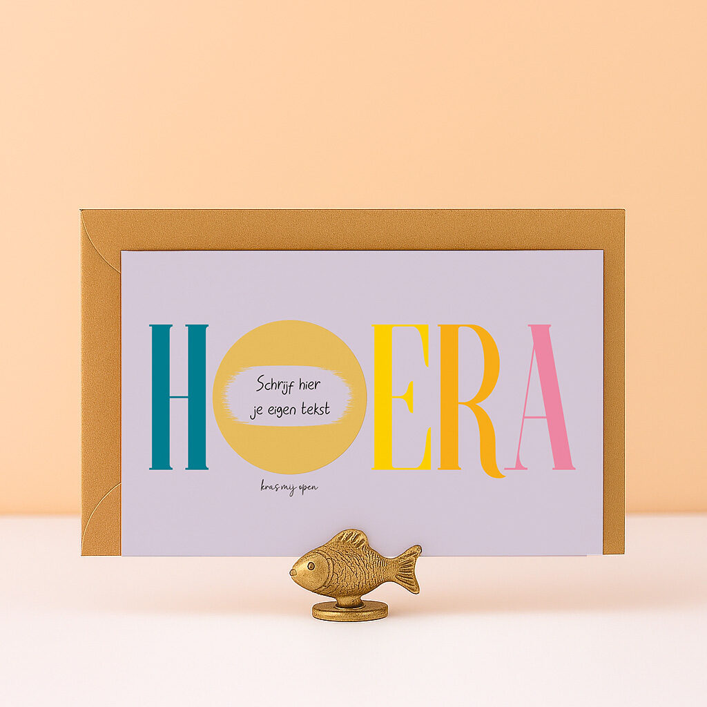 KR-6 Ideefabriek kraskaart hoera tegoedbon cadeaubon cadeau verjaardag krassen