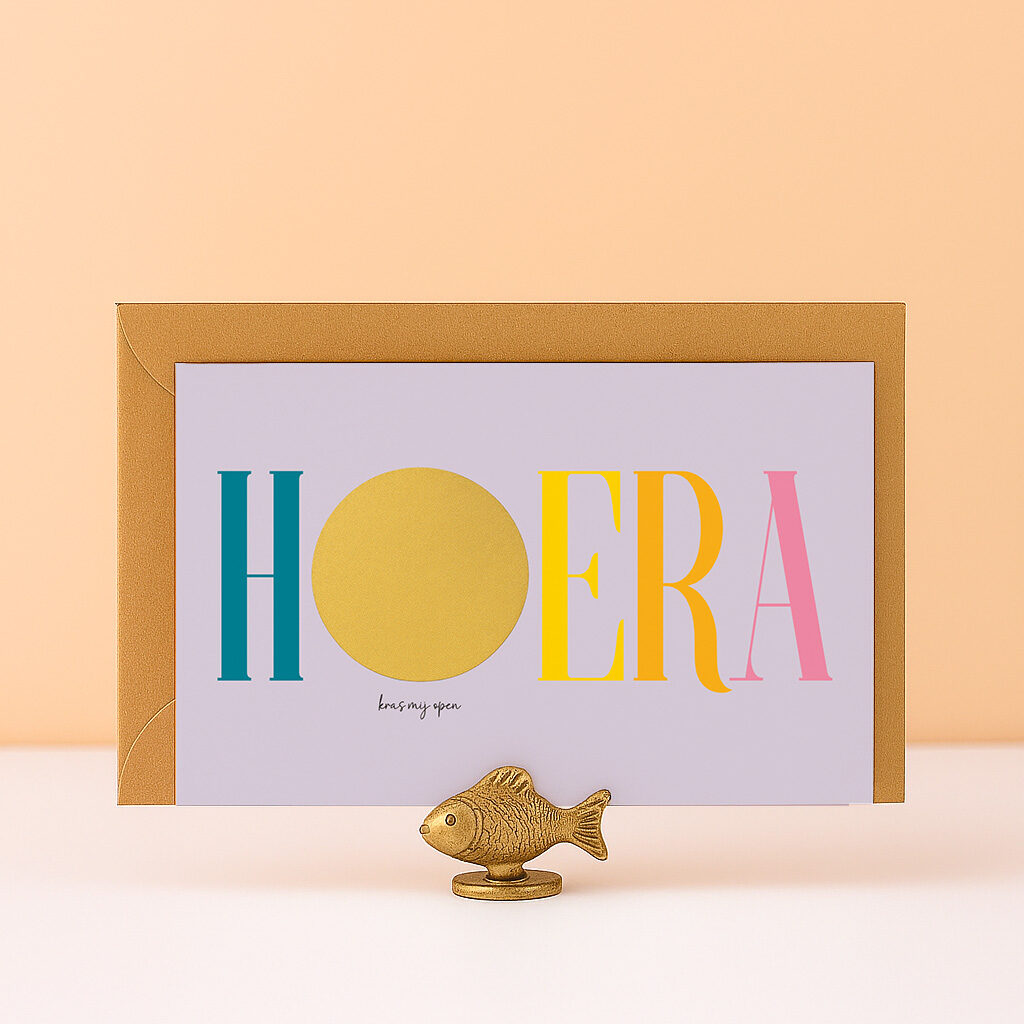 KR-6 Ideefabriek kraskaart hoera tegoedbon cadeaubon cadeau verjaardag