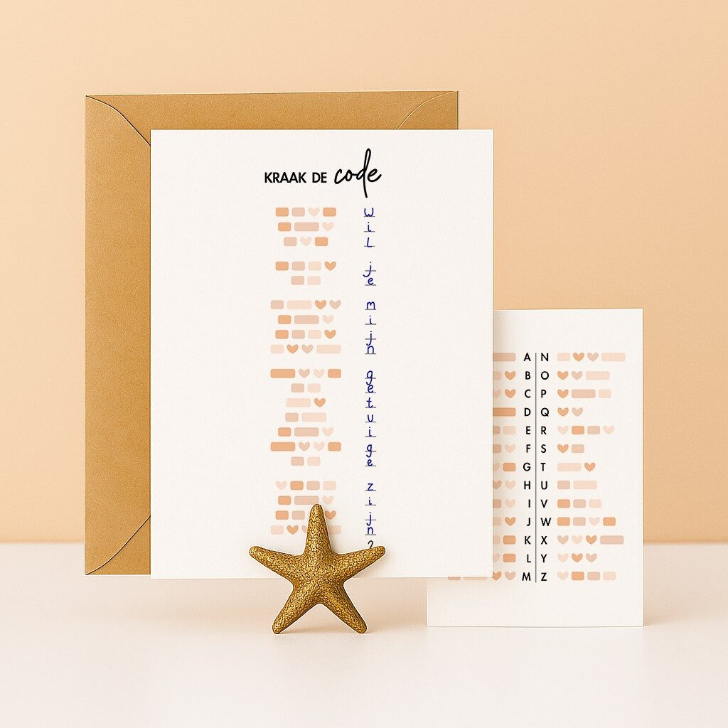 OK-19 Kraak de code wil je mijn getuige zijn getuige vragen ingevuld bruiloft