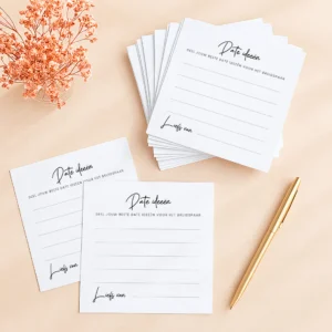 IN-3 Invulkaarten bruiloft gastenboek origineel uniek invulkaart date ideeën bruidspaar daten inspiratie gastenboeken bruiloft