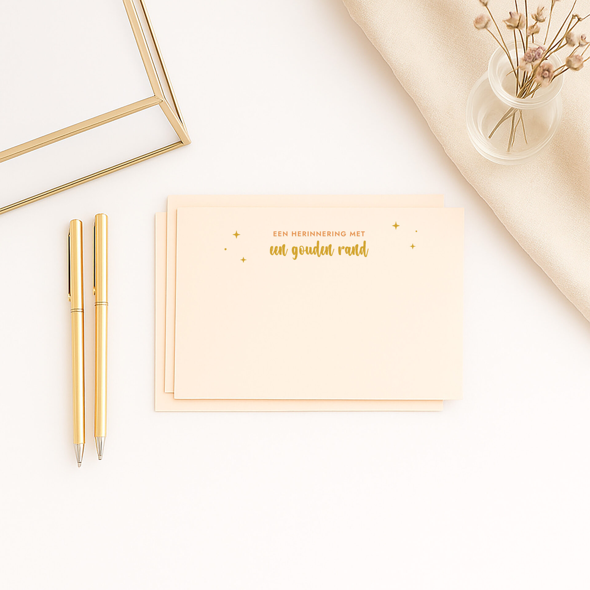 IN-6 Ideefariek gastenboek invulkaart herinnering met een gouden rand bruiloft verjaardag begrafenis herinneringen delen gasten bruidspaar