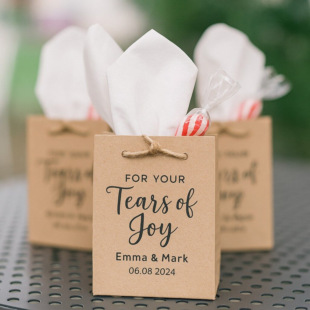 Ideefabriek blog happy tears tissue trouwceremonie cadeautje gasten stoel