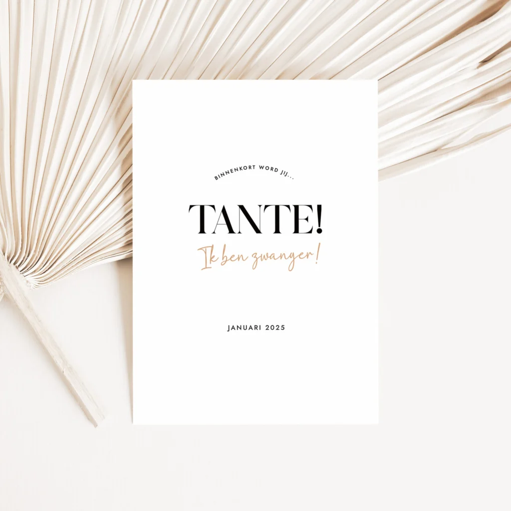 Binnenkort word jij - Printable - Ideefabriek- a6 - zwangerschapsaankondiging