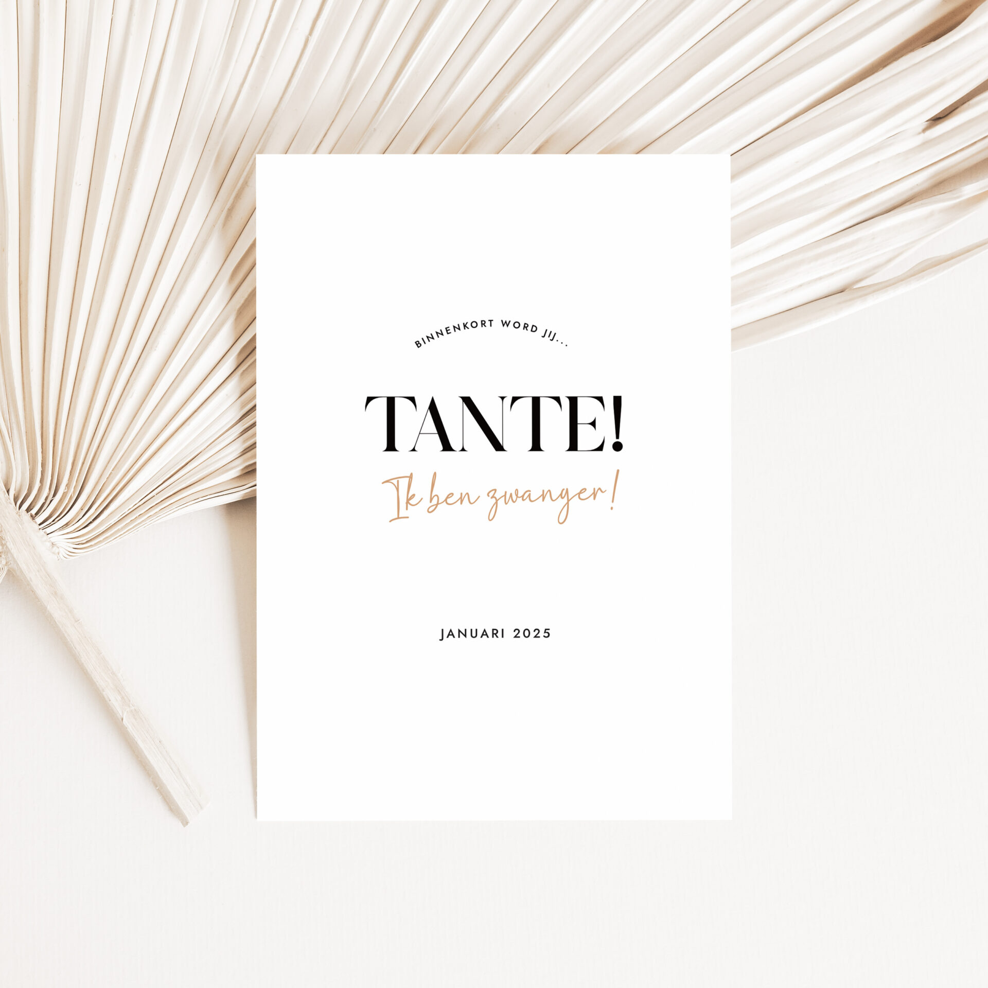 Binnenkort word jij - Printable - Ideefabriek- a6 - zwangerschapsaankondiging