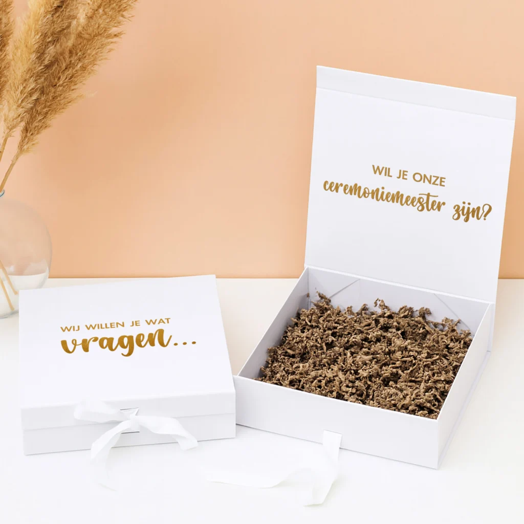 CB-2 Ideefabriek cadeaubox wil je onze ceremoniemeester zijn ceremoniemeester vragen bruiloft giftbox