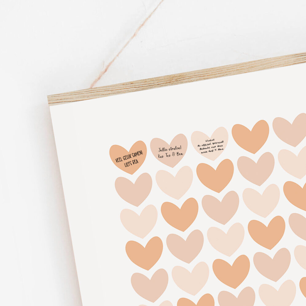 Gastenboek Invulposter Bruiloft Ideefabriek Detail