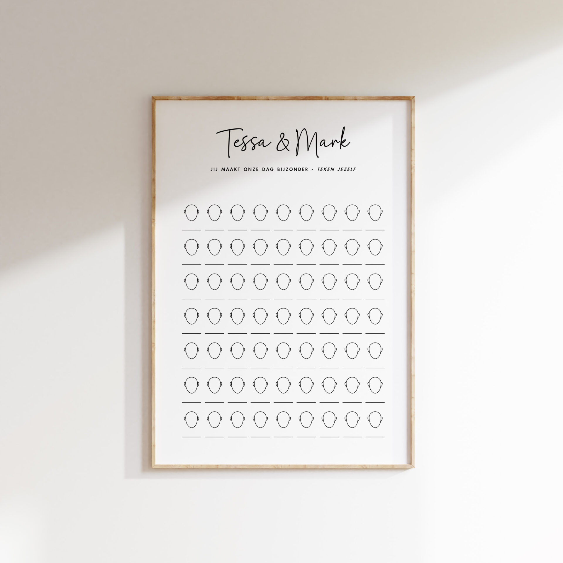 Ideefabriek Gastenboek bruiloft origineel alternatief poster teken jezelf gasten