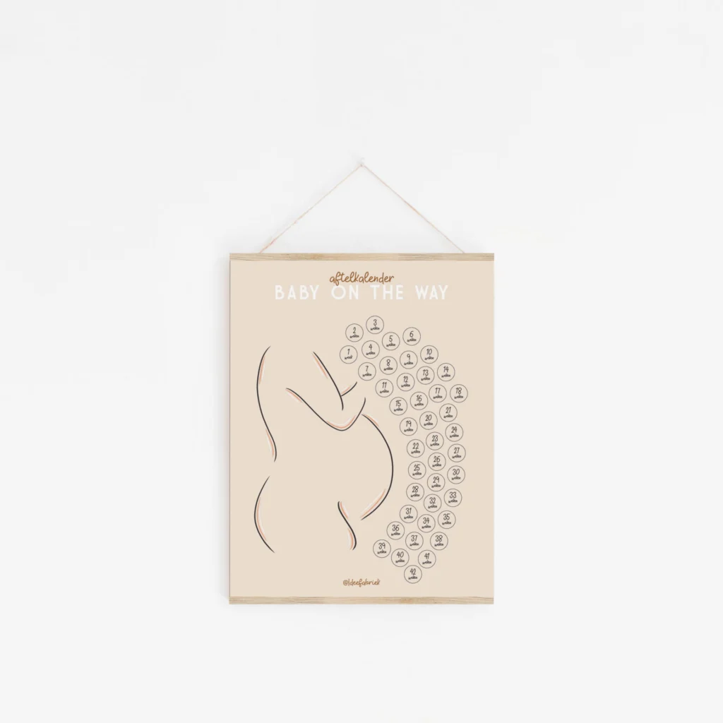 Ideefabriek baby on the way aftelkalender kraamcadeau zwangerschapscadeau