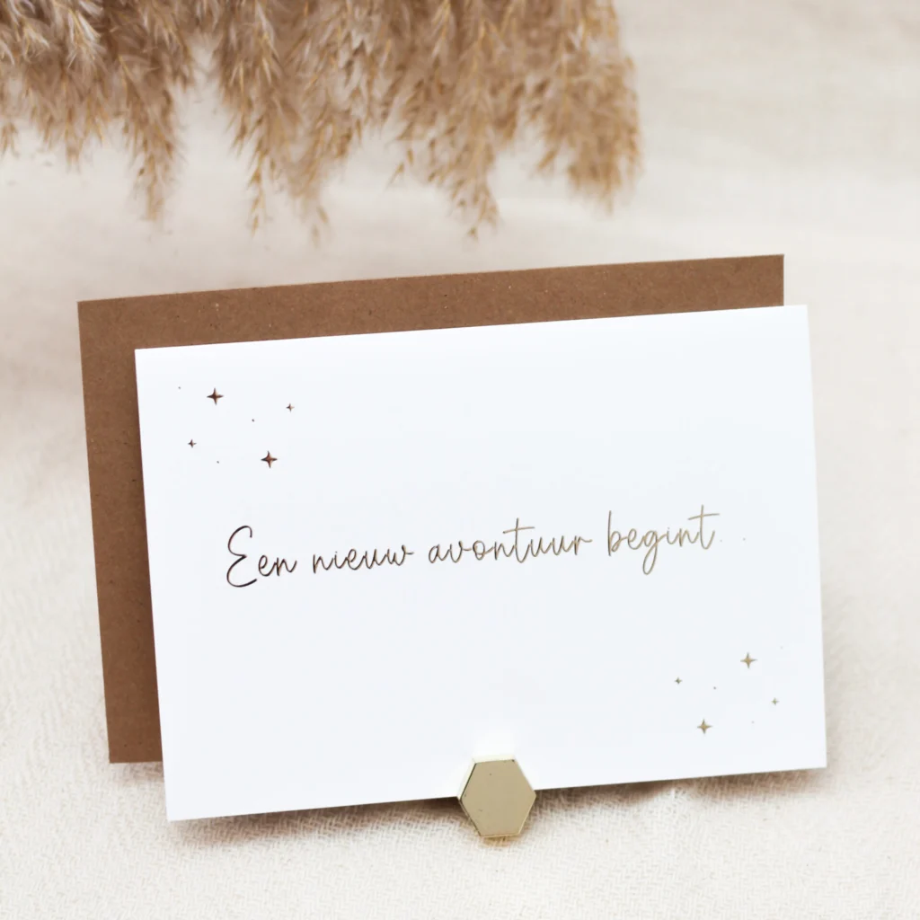 Ideefabriek echofoto zwangerschapsaankondiging onthullingskaart echofoto goudfolie