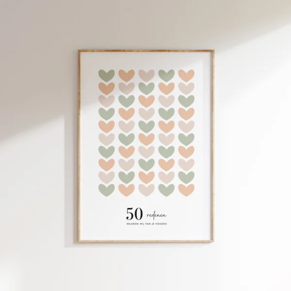 Invulposter - Redenen waarom wij van je houden - Ideefabriek - Boho