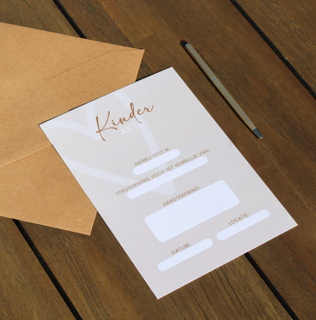 Kinderakte Ideefabriek item bruiloft trouwen trouwceremonie kinderen