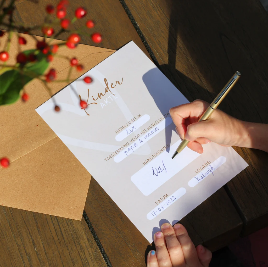 kinderakte ideefabriek bruiloft trouwen trouwceremonie kinderen