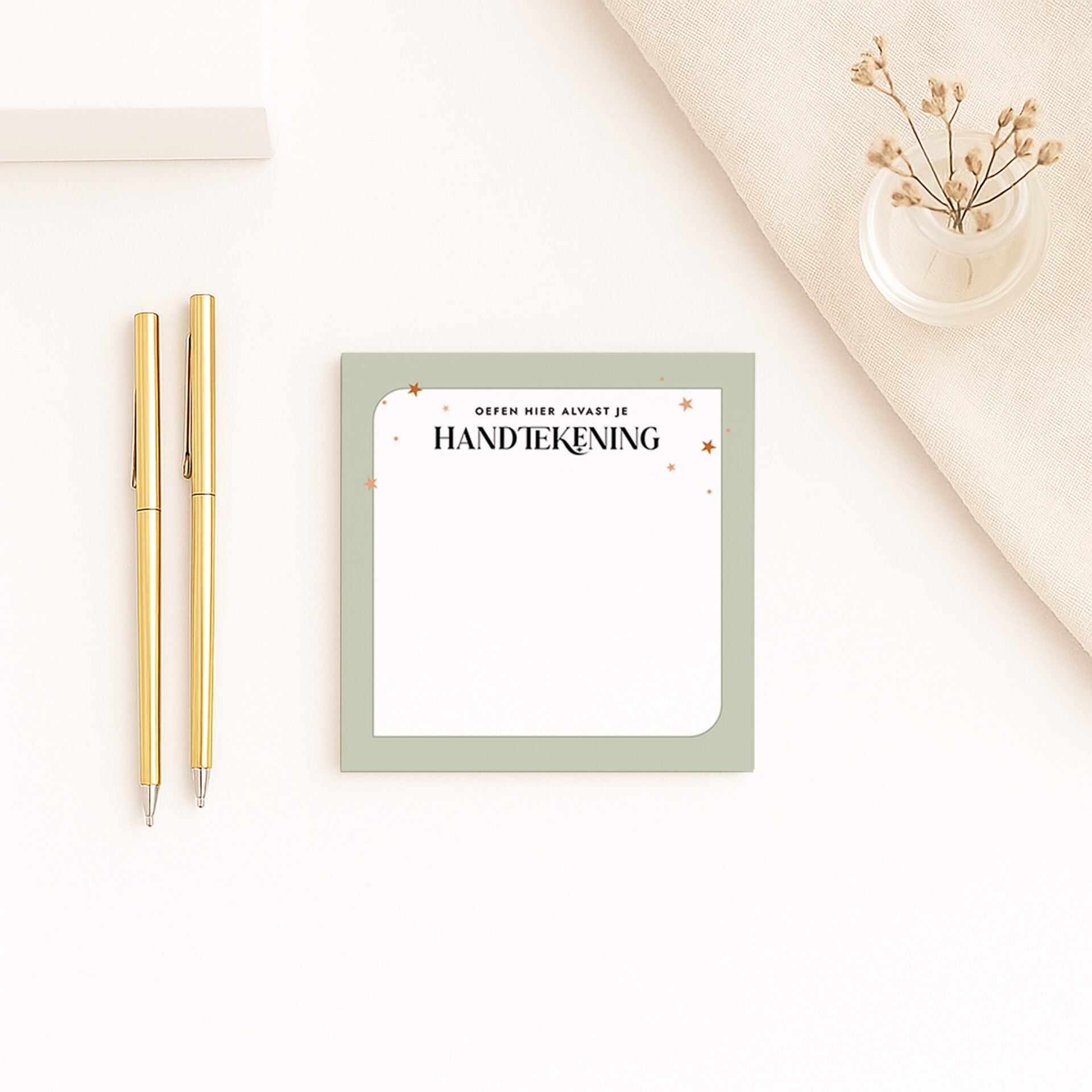 NB-2 Ideefabriek notitieblok getuige vragen handtekening oefenen bruiloft