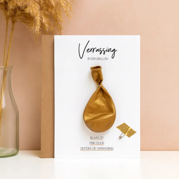OK-6 Ideefabriek ballonkaart zwangerschapsaankondiging zwanger getuige ceremoniemeester vragen bruiloft cadeaubon tegoedbon cadeau V2