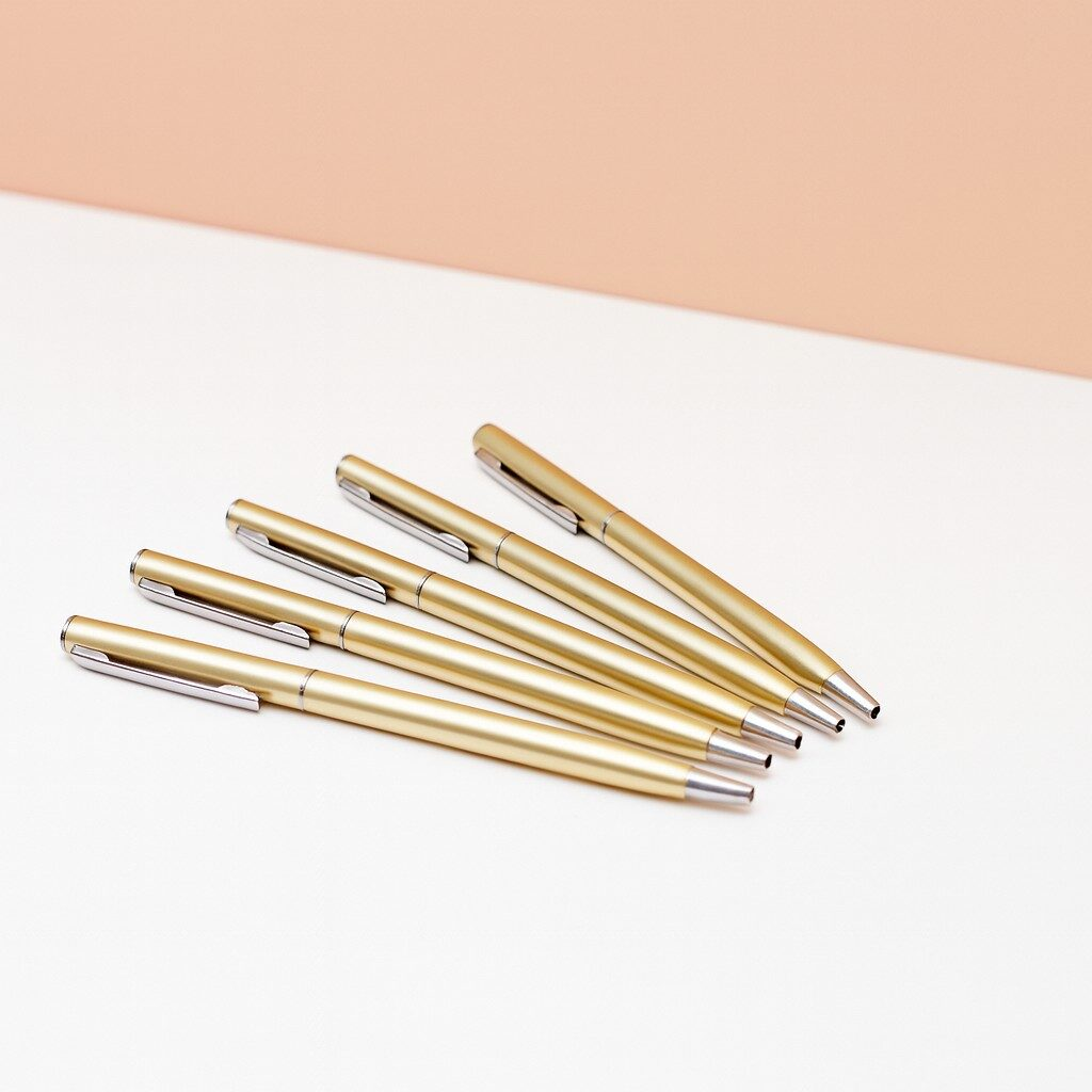 P-1 gouden pennen Ideefabriek gastenboek bruiloft invulkaarten