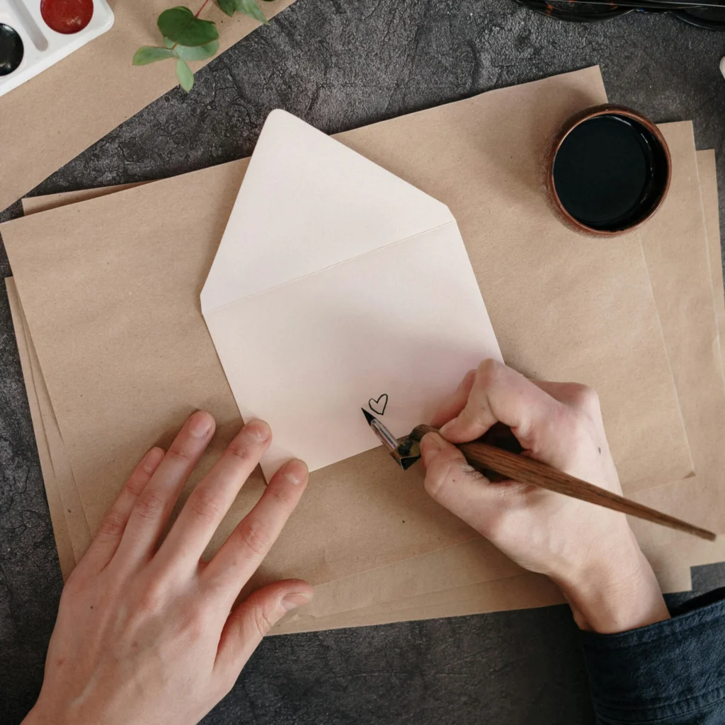 Bruiloft brief bruidspaar