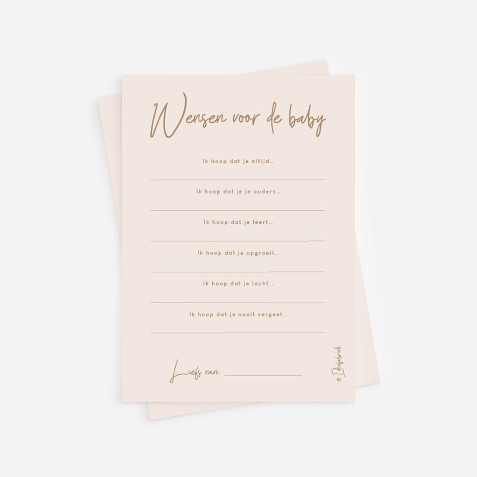 Printable Ideefabriek - Wensen voor de baby - babyshower babyshoweractiviteiten