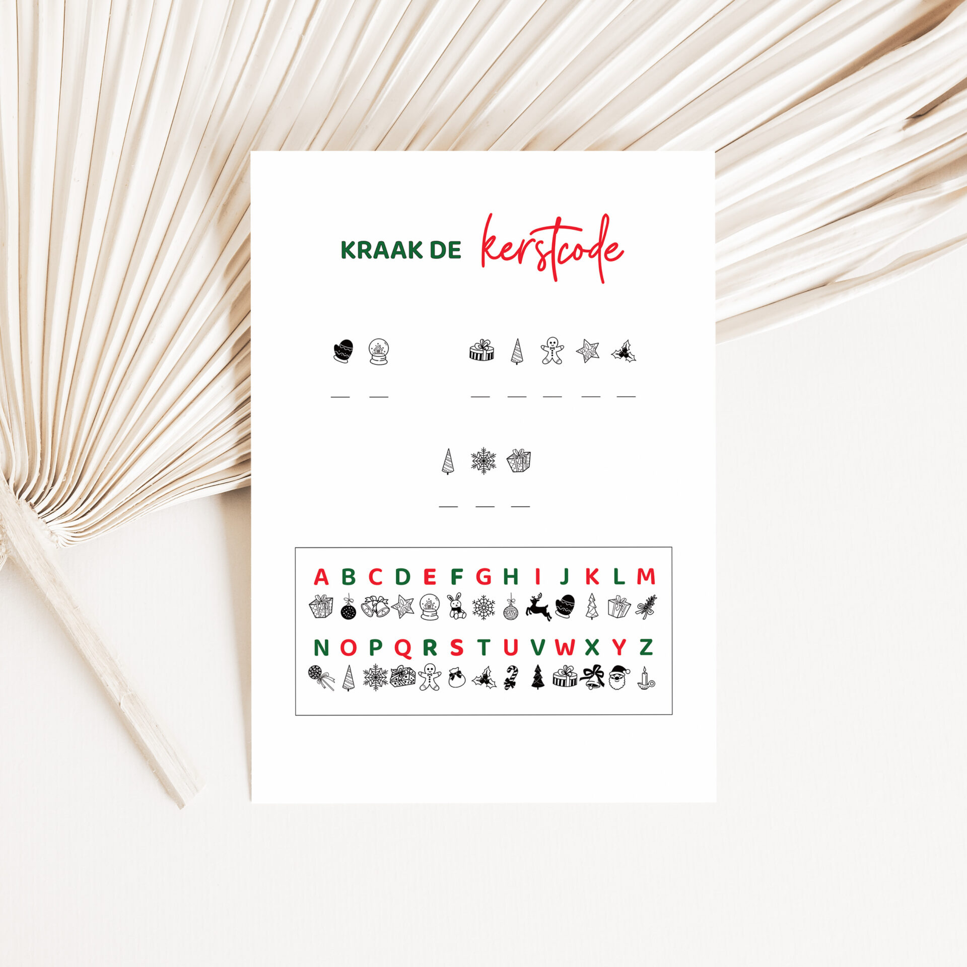 Printable Ideefabriek kraak de kerstcode zwangerschapsaankondiging kerst