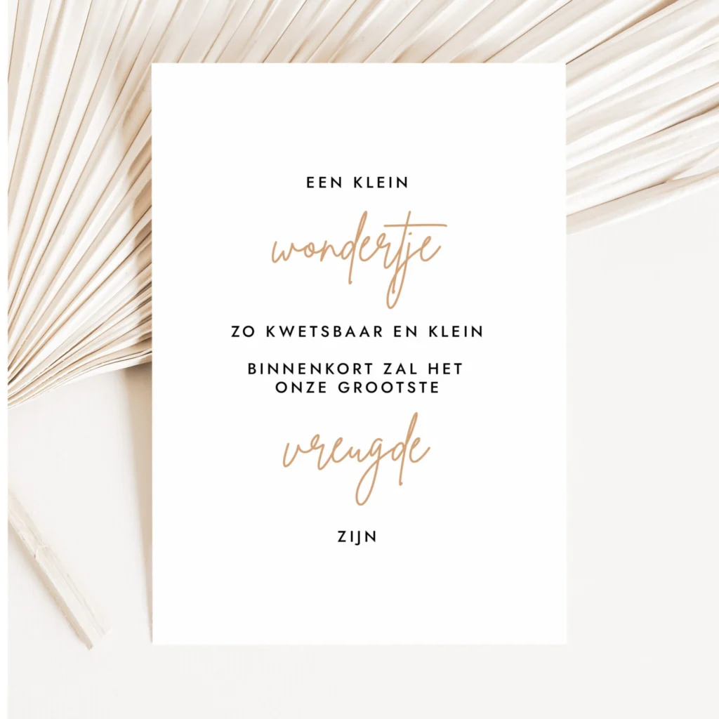 teksten zwangerschapsaankondiging ideefabriek