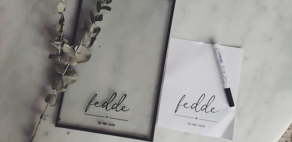 diy glazen fotolijst cadeau origineel handletteren ideefabriek