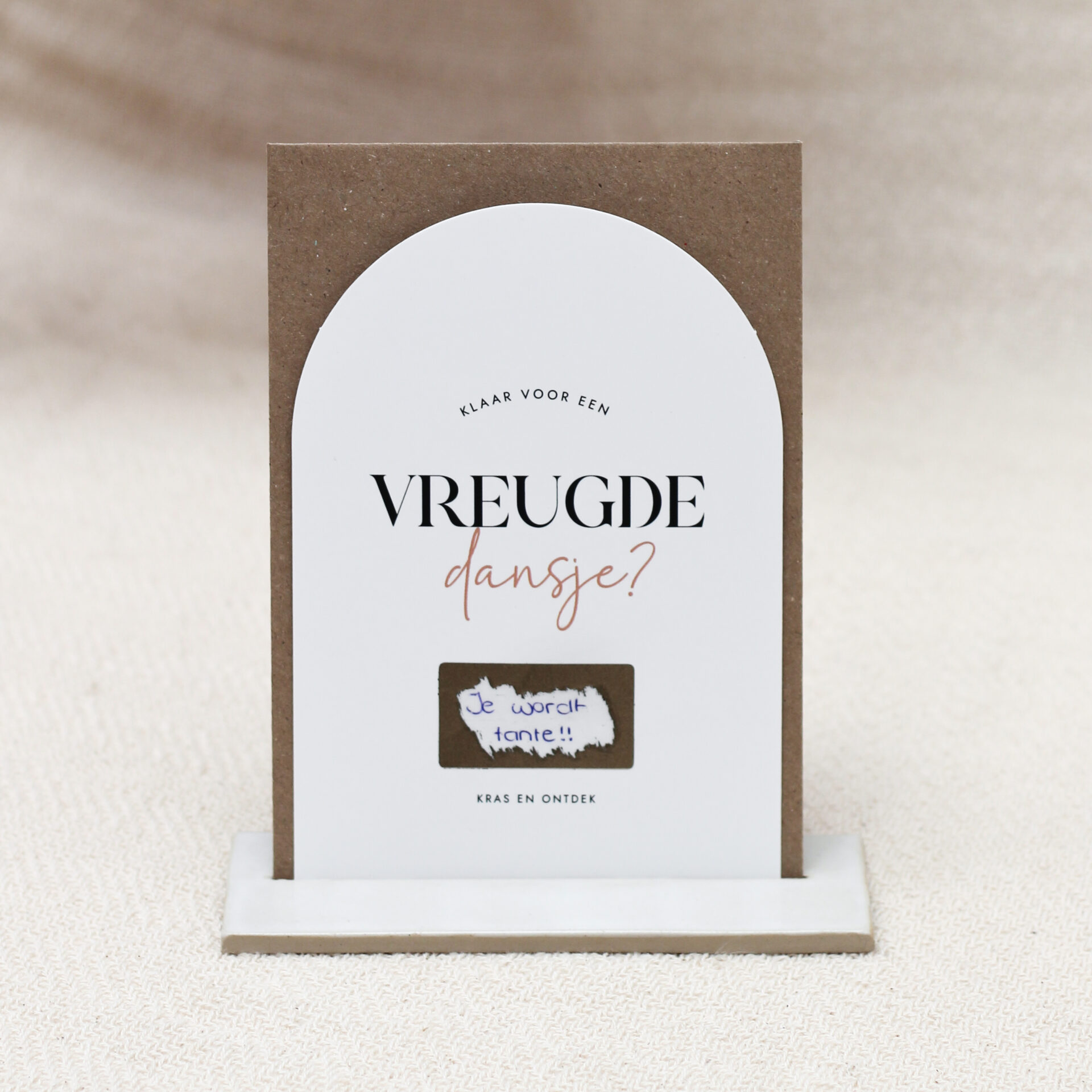 Ideefabriek kraskaart - vreugdedansje - cadeau zwangerschapsaankondiging