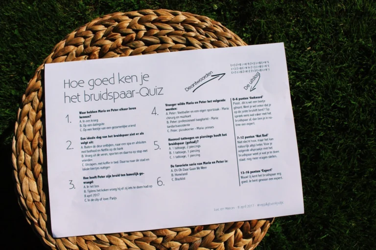 quiz ideefabriek bruiloft spelletjes spel