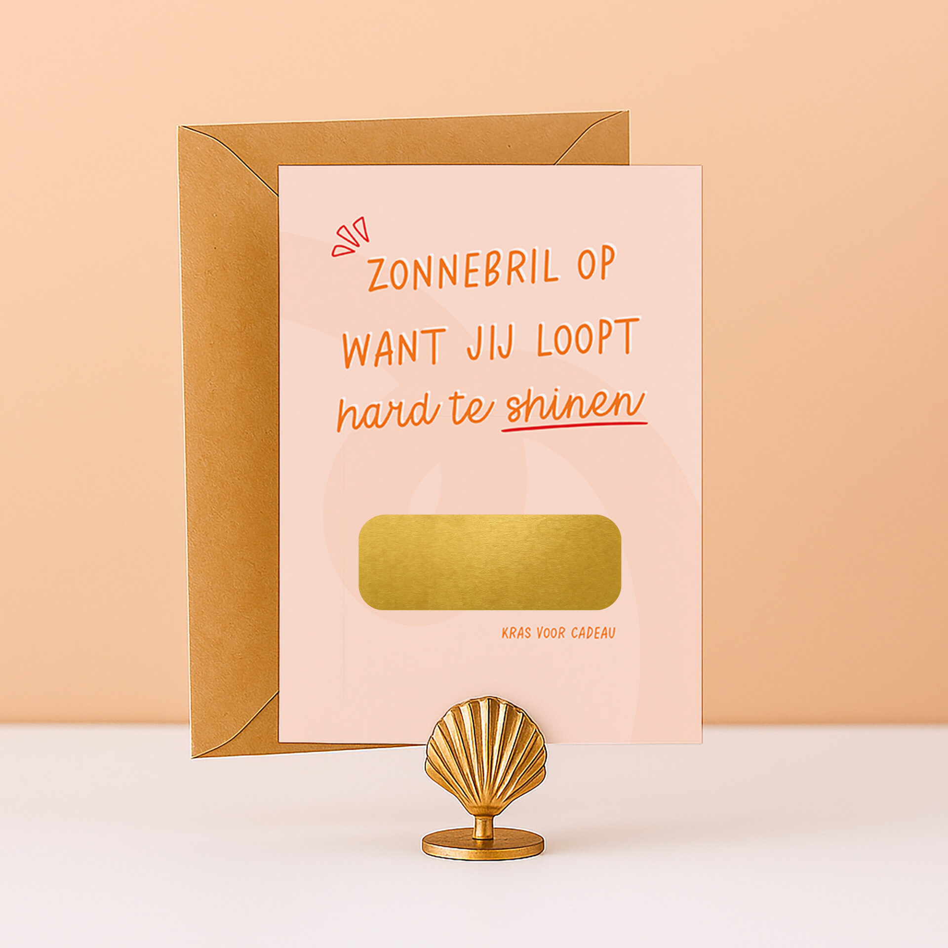 KR-28 Kraskaart zonnebril op verjaardag slagen geslaagd cadeaubon tegoedbon prestatie grappig giftcard