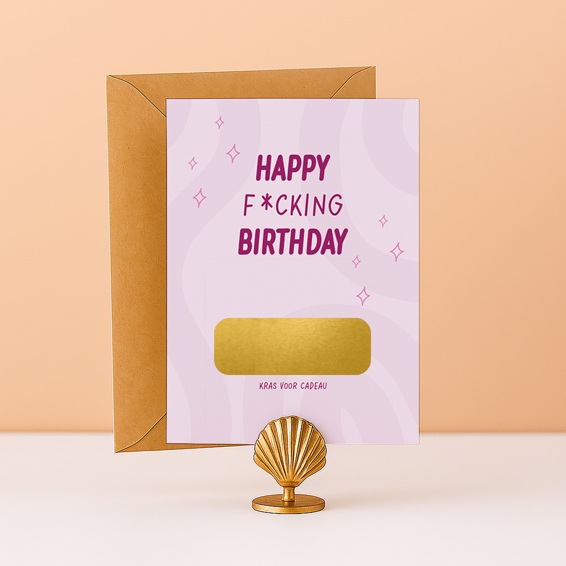 KR-33 Kraskaart happy fucking birthday grappige kaart tegoedbon verjaardagskaart cadeaubon ervaring cadeau voor hem voor haar