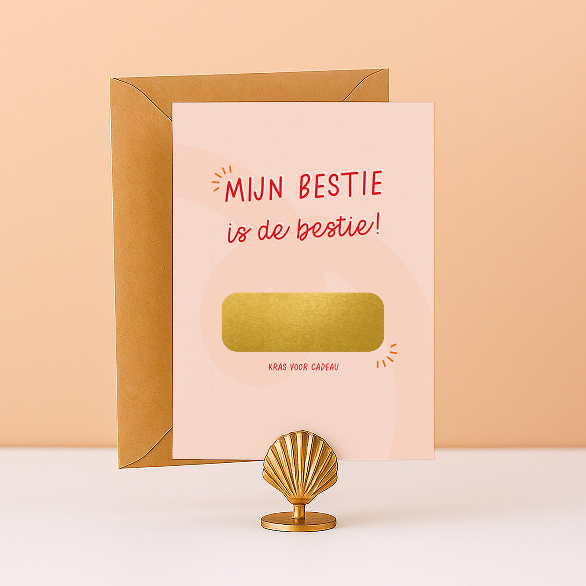 KR-35 Kraskaart beste vriendin bestie mijn bestie is de bestie verjaardag tegoedbon cadeaubon ervaring cadeau kaart grappig