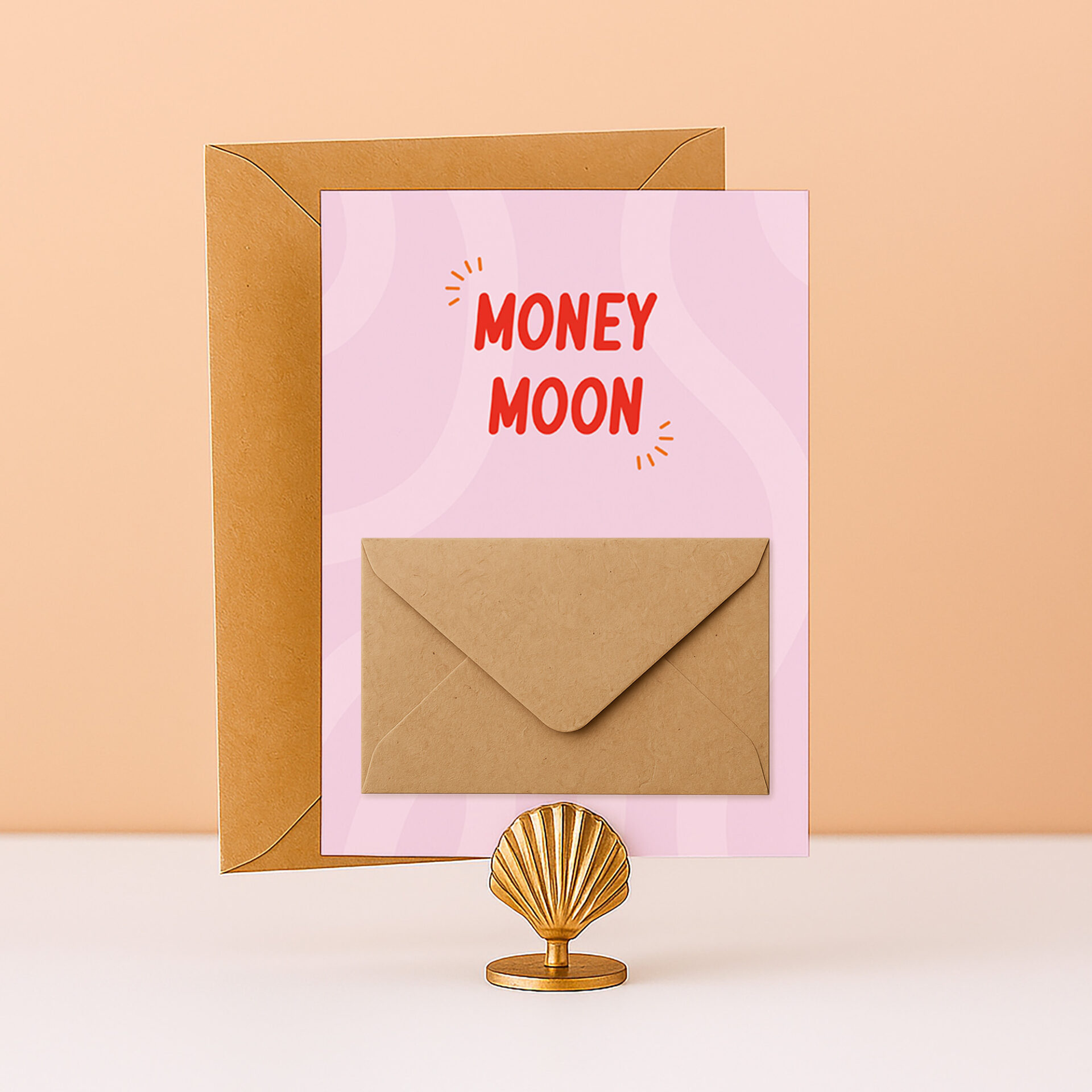 OK-22 Geldkaart origineel huwelijkscadeau envelop bruiloft geld geven grappig money moon bruidspaar