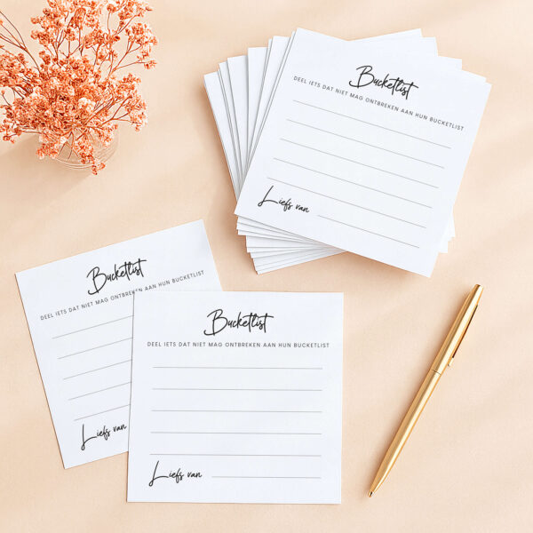 IN-8 Invulkaarten bucketlist doelen bruiloft gastenboek alternatief origineel huwelijk