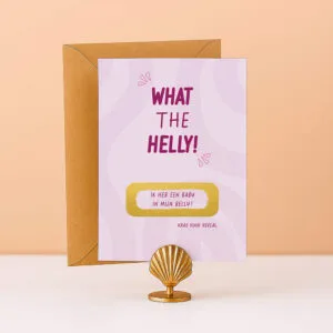 KR-39 What the helly baby in mijn belly kraskaart zwanger zwangerschapsaankondiging