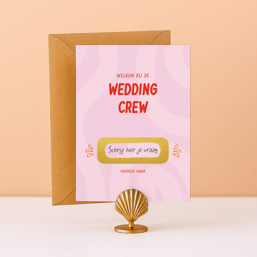 KR-44 Kraskaart getuige ceremoniemeester babs ringdrager bloemenmeisje vragen bruiloft