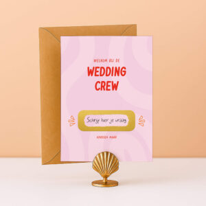 KR-44 Kraskaart getuige ceremoniemeester babs ringdrager bloemenmeisje vragen bruiloft